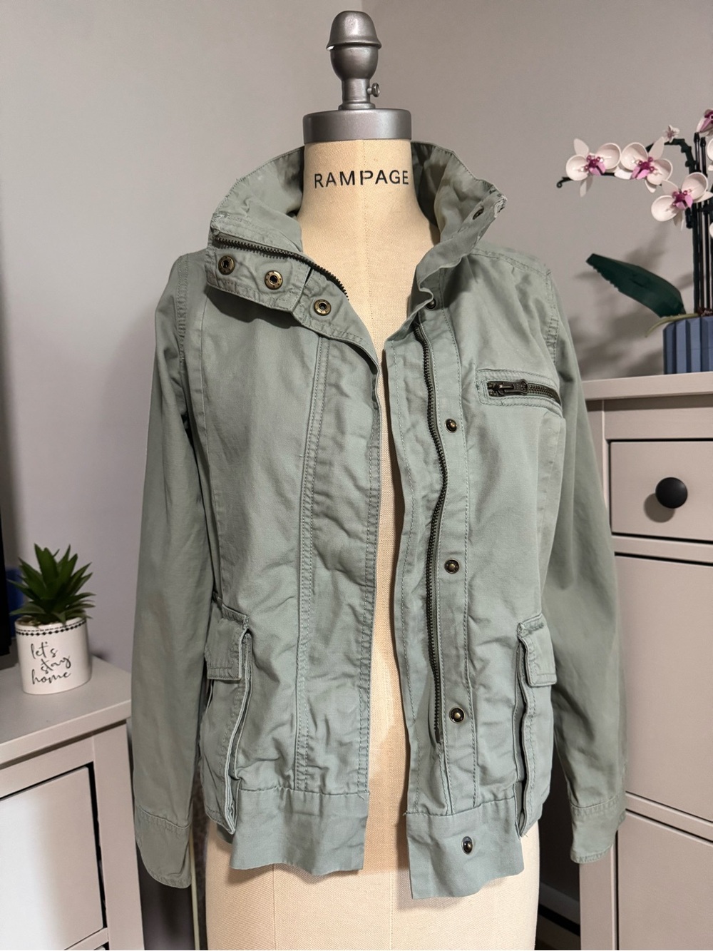 GAP‎ Sage Green Utility Field Jacket | Cargo Pockets | Size XS